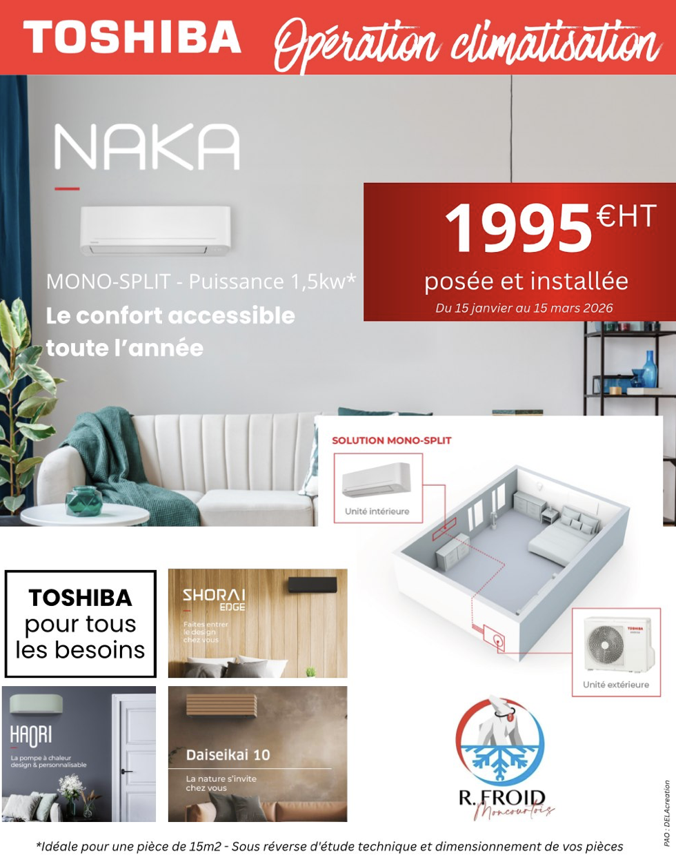 Jusqu&rsquo;au 15 mars, profitez de l’offre pré-saison sur les climatiseurs TOSHIBA